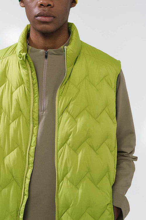 Packable Quilted Puffer Vest - Green
