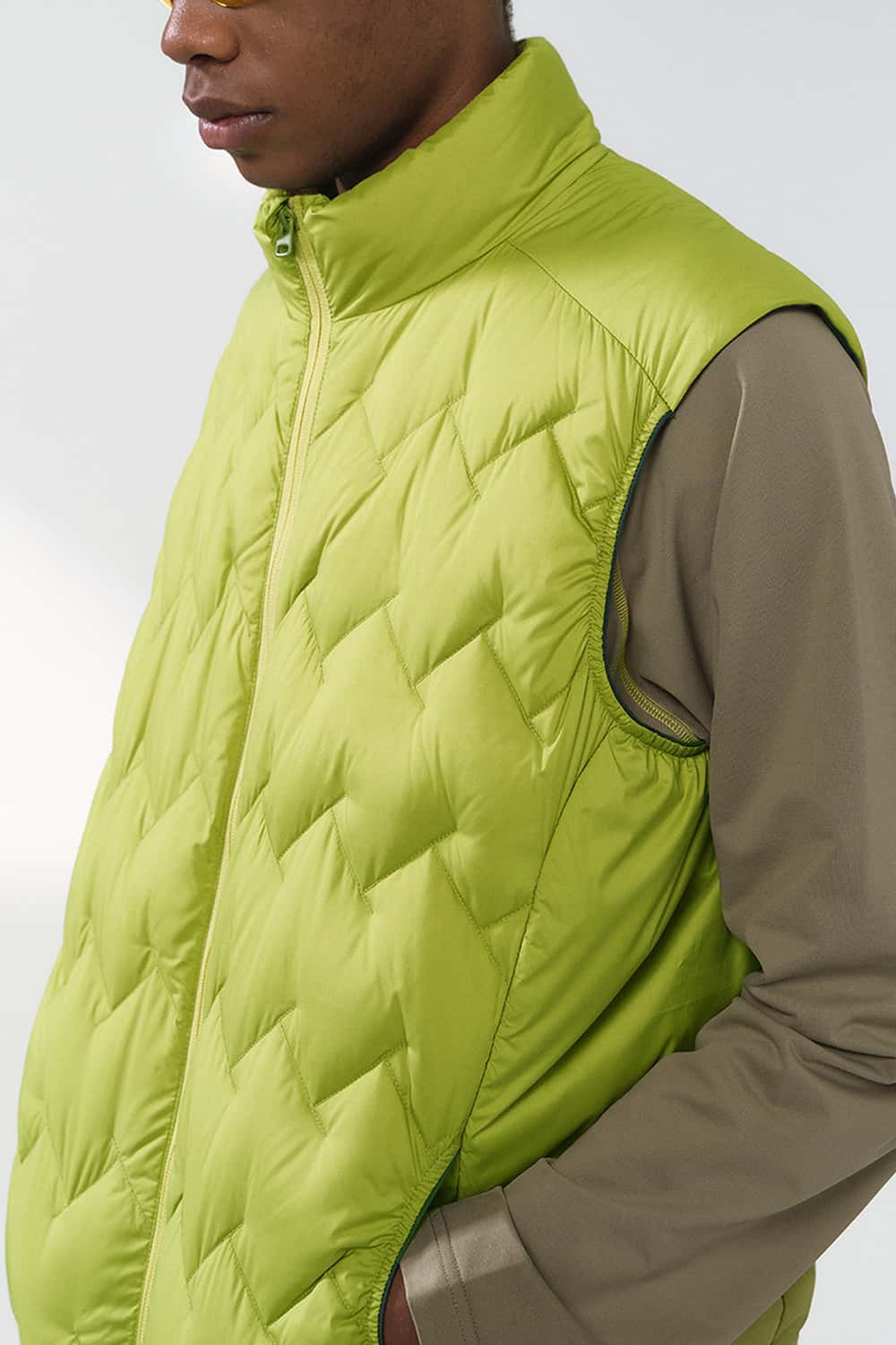 Packable Quilted Puffer Vest - Green