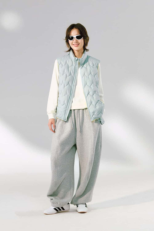 Packable Quilted Puffer Vest - Light Green