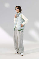 Packable Quilted Puffer Vest - Light Green