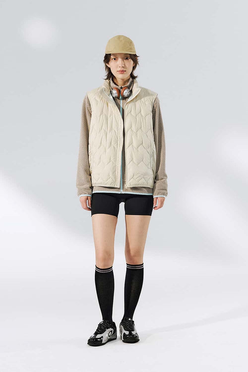 Packable Quilted Puffer Vest - White