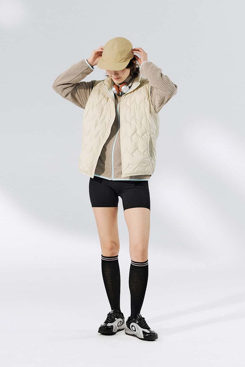 Packable Quilted Puffer Vest - White