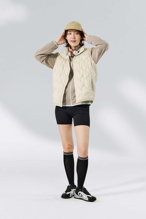 Packable Quilted Puffer Vest - White