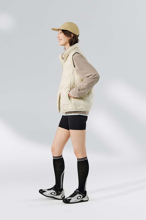Packable Quilted Puffer Vest - White