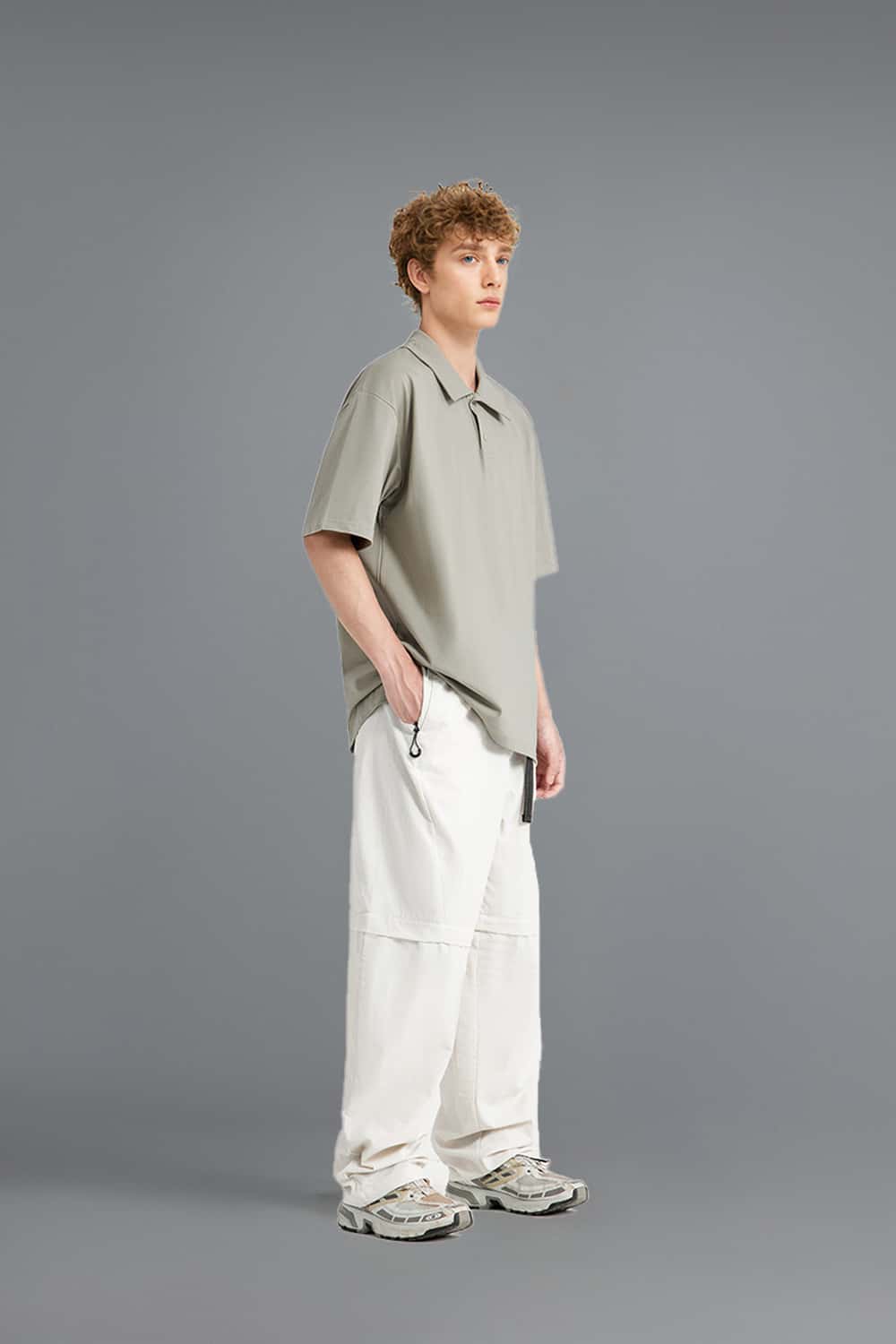 Relaxed UPF Polo Shirt - Light Khaki
