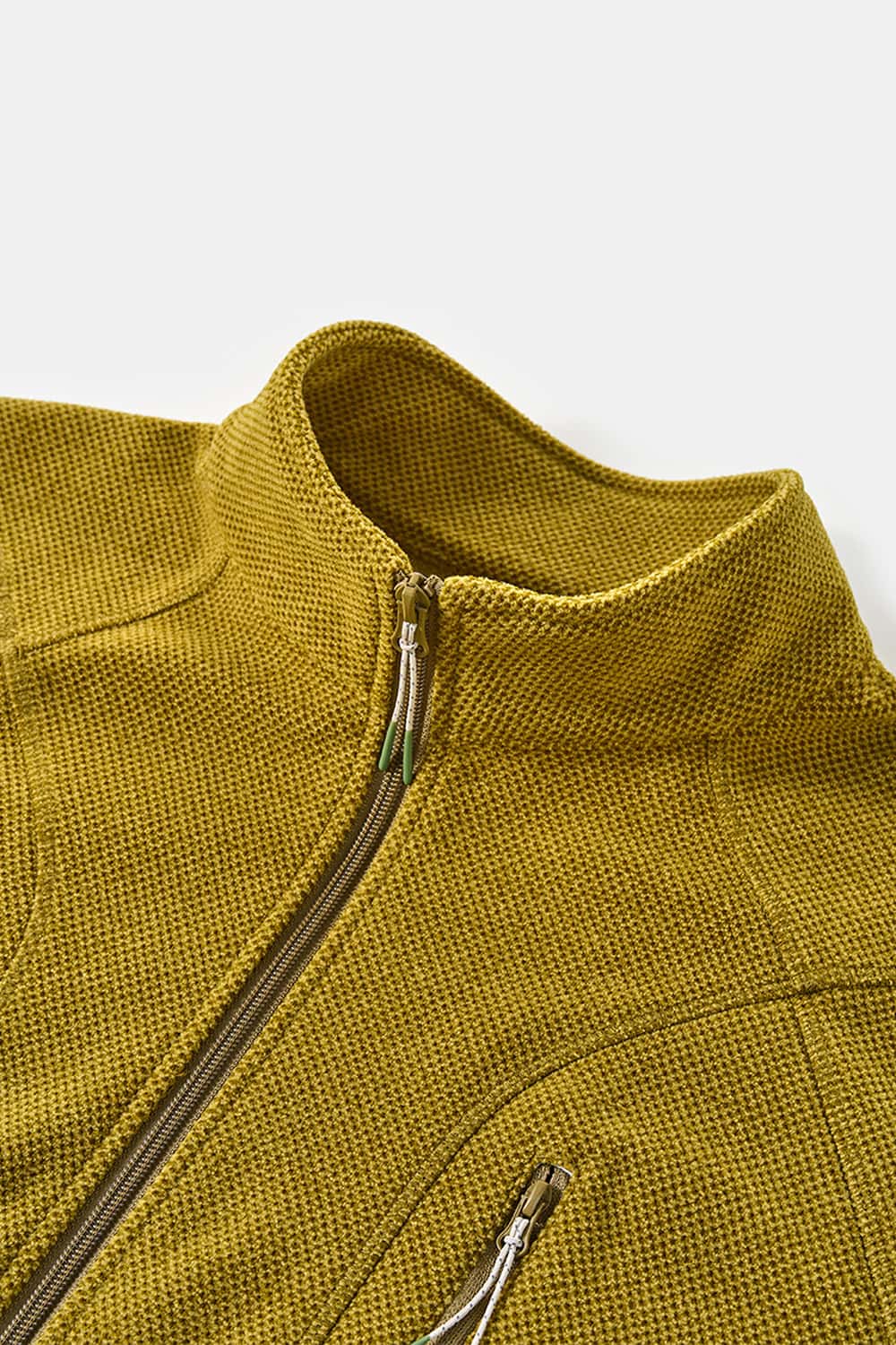 Textured Fleece Zip Jacket - Yellow