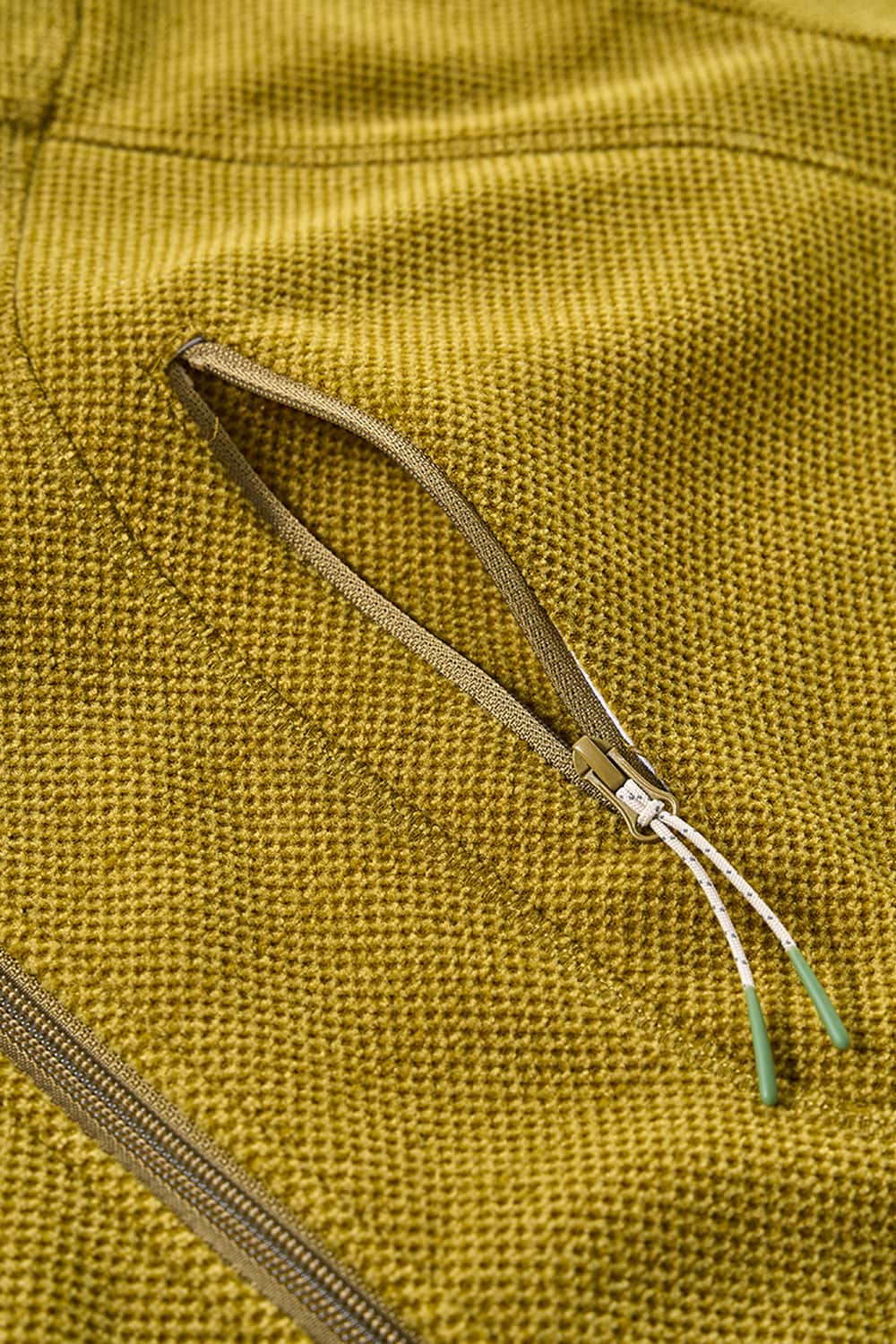 Textured Fleece Zip Jacket - Yellow