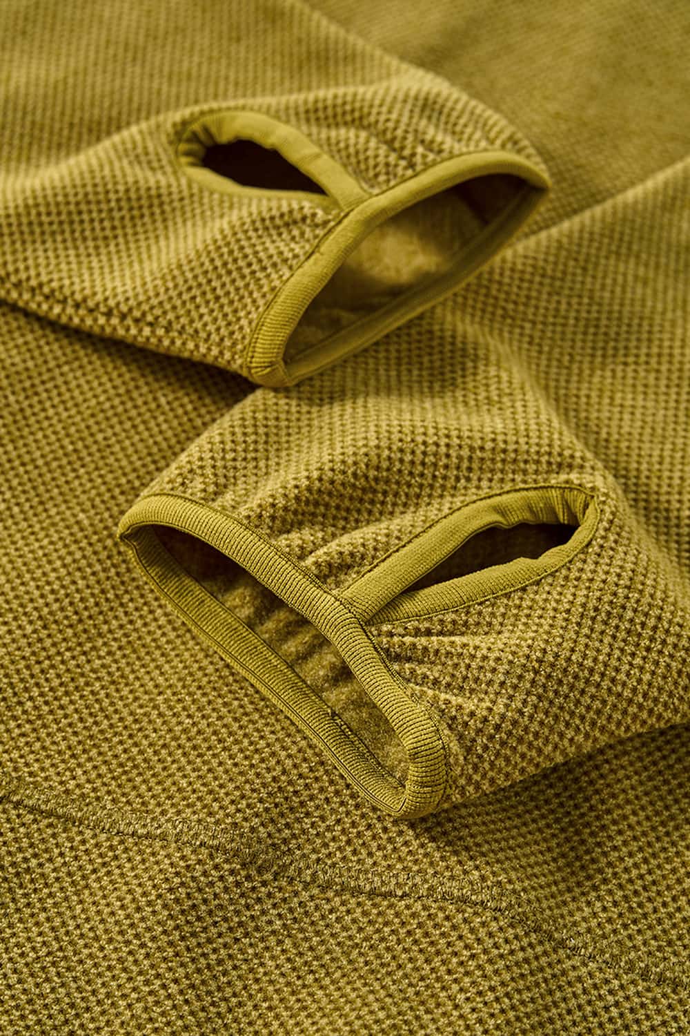 Textured Fleece Zip Jacket - Yellow
