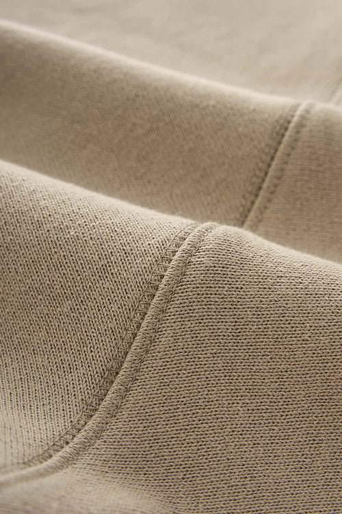 Oversized Batwing Crewneck Sweatshirt - Khaki