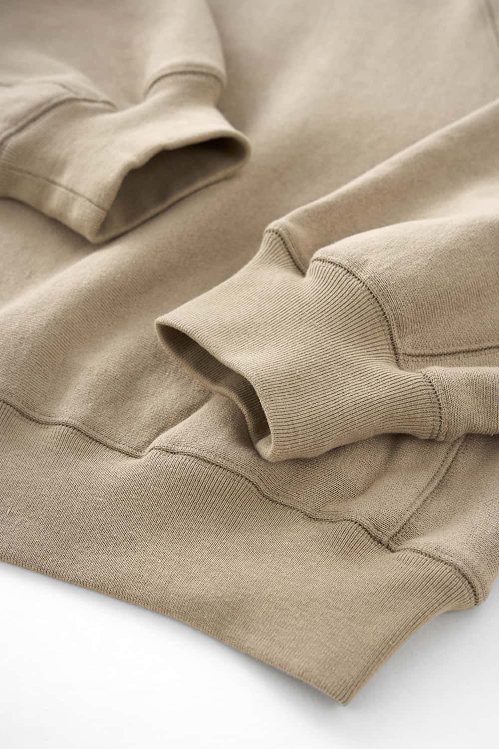 Oversized Batwing Crewneck Sweatshirt - Khaki