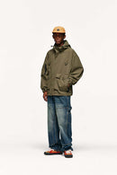 Washed Utility Straight-Leg Jeans - Blue