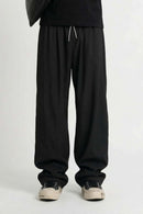 Quick-Dry Stretch Wide-Leg Pants - Black