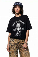 Skeleton Graphic Loose Fit T-Shirt - Black