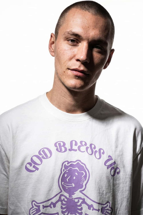 Skeleton Graphic Loose Fit T-Shirt - White
