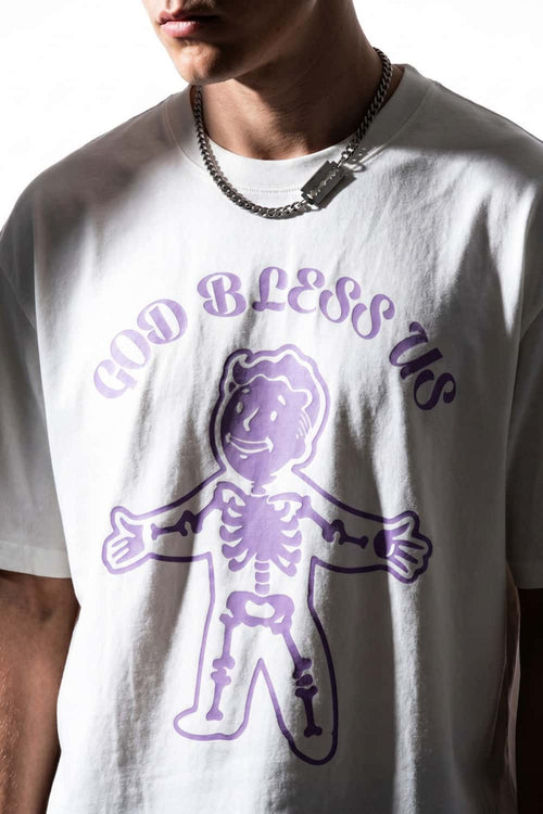 Skeleton Graphic Loose Fit T-Shirt - White