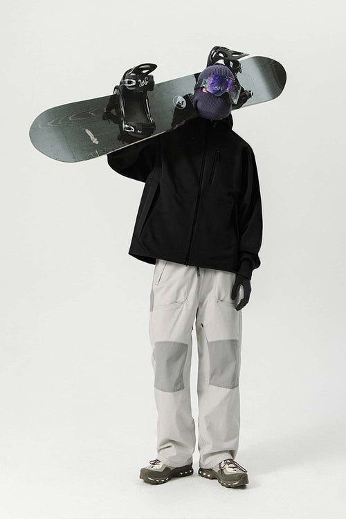 Waterproof Softshell Hooded Jacket - Black