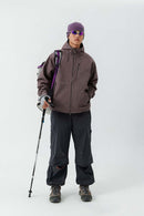 Waterproof Softshell Hooded Jacket - Purple