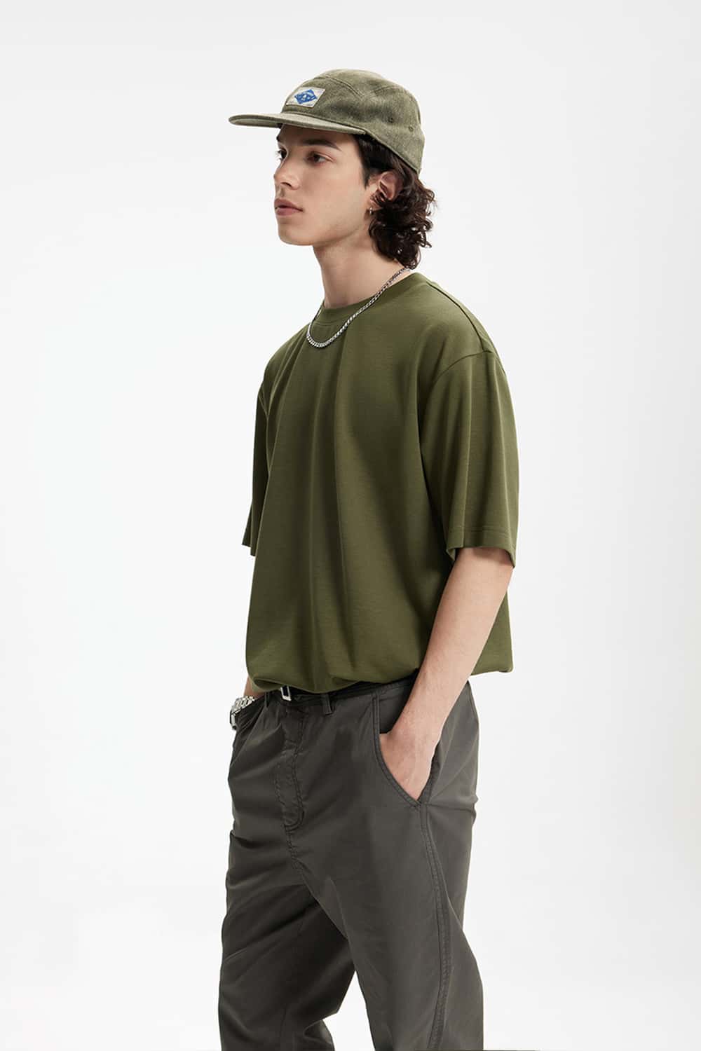 Double-Faced Relaxed T-Shirt - Green