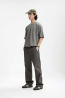 Double-Faced Relaxed T-Shirt - Light Gray