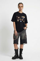 Vintage Camping Graphic T-Shirt - Black