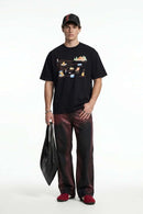 Vintage Camping Graphic T-Shirt - Black