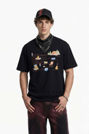 Vintage Camping Graphic T-Shirt - Black