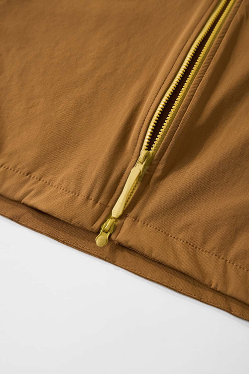 Lightweight Hooded Sun Jacket - Brown