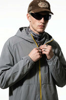 Lightweight Hooded Sun Jacket - Gray