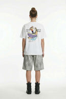 Back Graphic Cotton T-Shirt - White