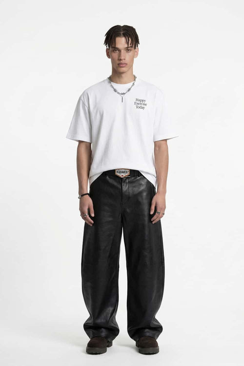 Back Graphic Cotton T-Shirt - White