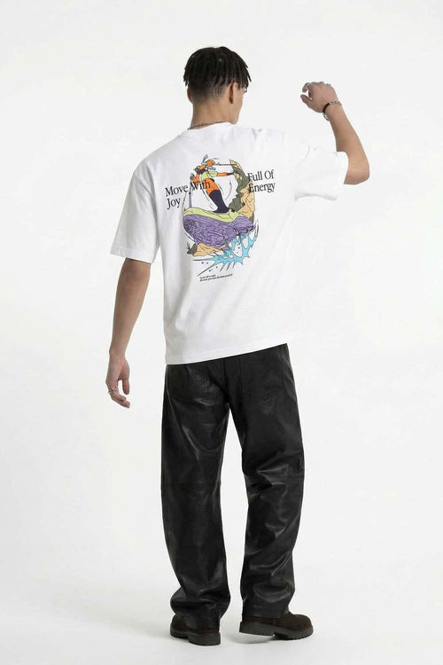 Back Graphic Cotton T-Shirt - White