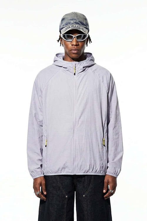Lightweight Sun Hooded Shell Jacket - Purple
