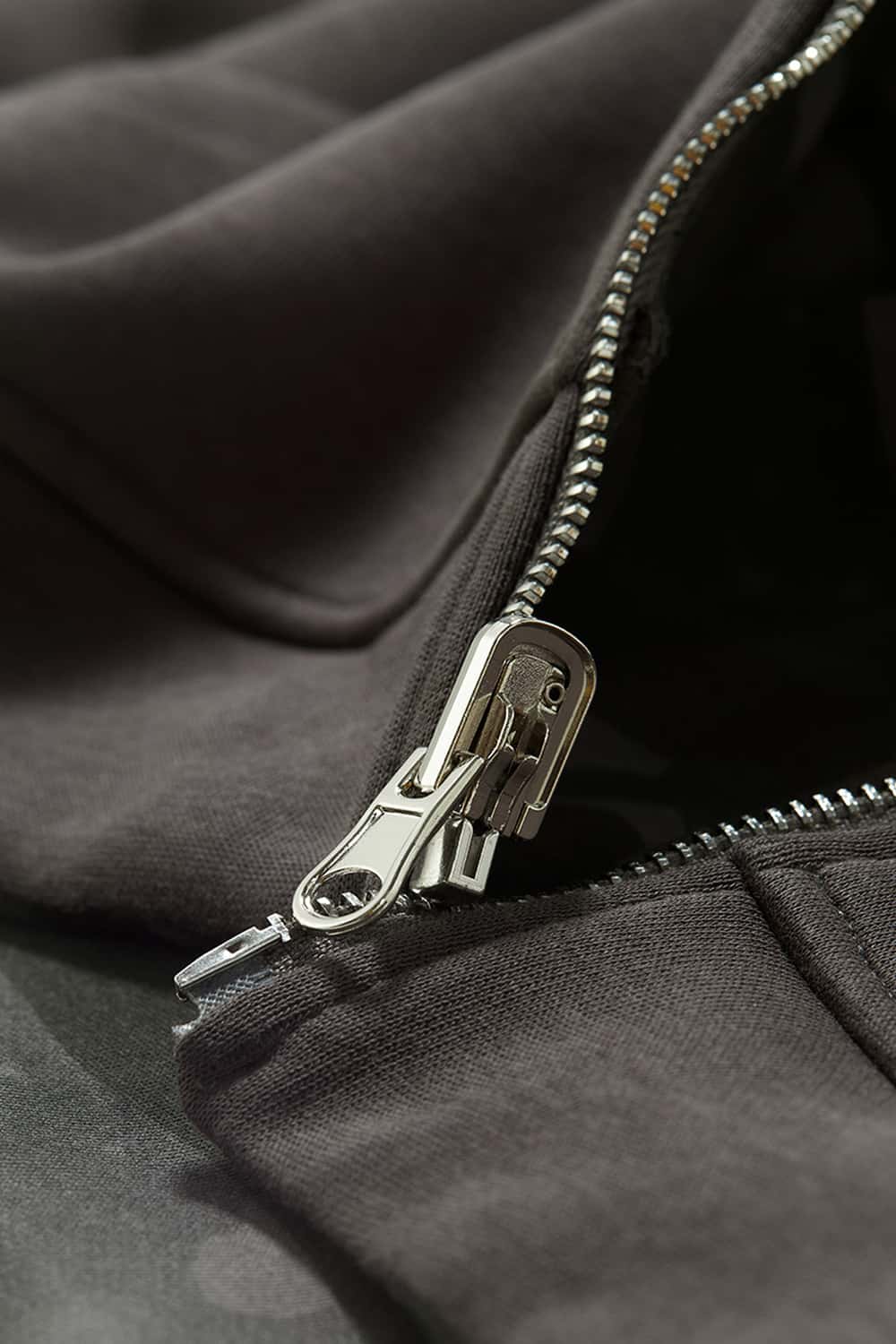 Camo Reversible Boxy Zip Hoodie - Dark Gray