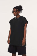 Heavyweight Sleeveless Cotton Tee - Black