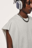 Heavyweight Sleeveless Cotton Tee - Oat Gray