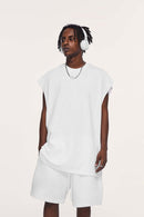 Heavyweight Sleeveless Cotton Tee - Teeth White