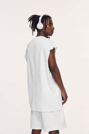 Heavyweight Sleeveless Cotton Tee - Teeth White