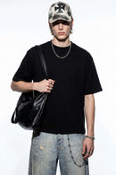 Heavyweight Structured Cotton Tee - Black
