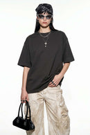Heavyweight Structured Cotton Tee - Iron Gray