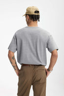 Heavyweight Cotton Henley Tee - Flower Gray