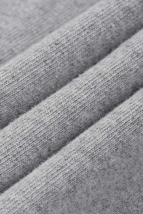 Heavyweight Cotton Henley Tee - Flower Gray