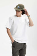 Heavyweight Cotton Henley Tee - Off White