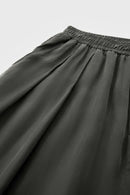 Draped Viscose Wide-Leg Pants - Dark Gray