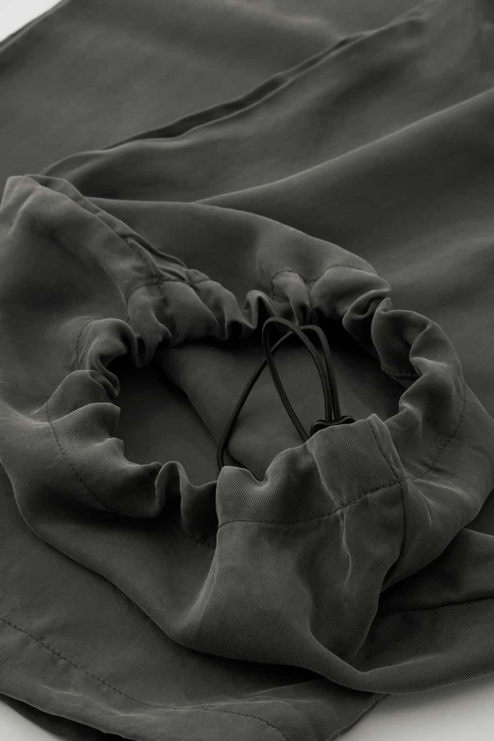 Draped Viscose Wide-Leg Pants - Dark Gray