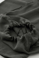 Draped Viscose Wide-Leg Pants - Dark Gray