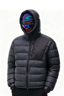 Packable Water-Repellent Hooded Puffer Jacket - Purple