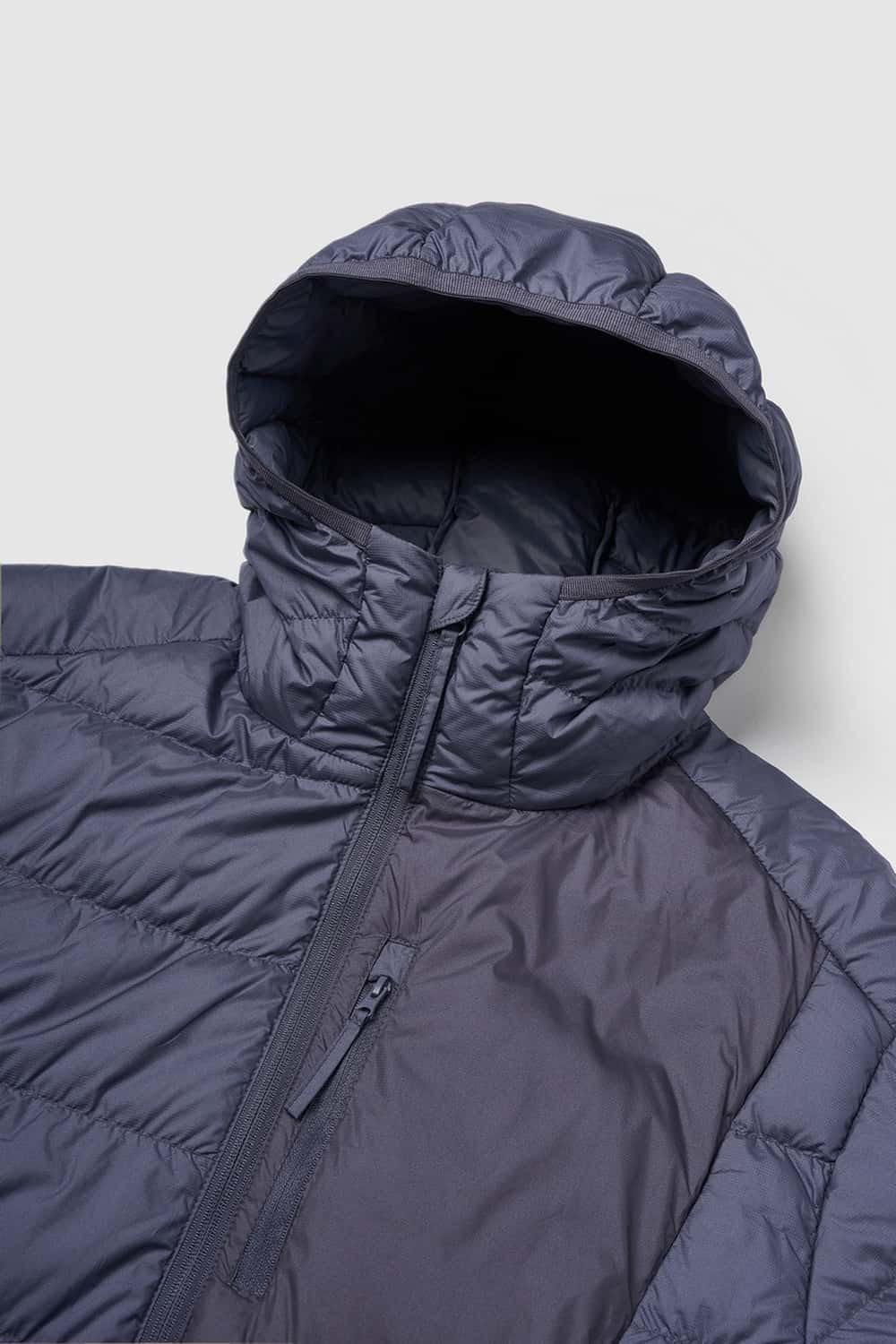 Packable Water-Repellent Hooded Puffer Jacket - Purple