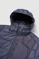 Packable Water-Repellent Hooded Puffer Jacket - Purple