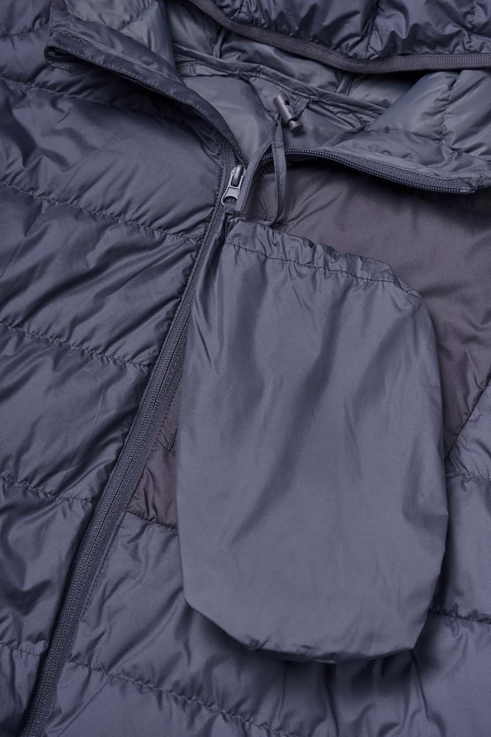 Packable Water-Repellent Hooded Puffer Jacket - Purple