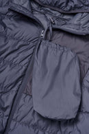 Packable Water-Repellent Hooded Puffer Jacket - Purple